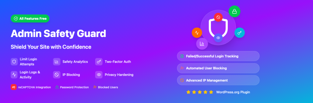 Admin Safety guard as WPS Hide Login Alternative