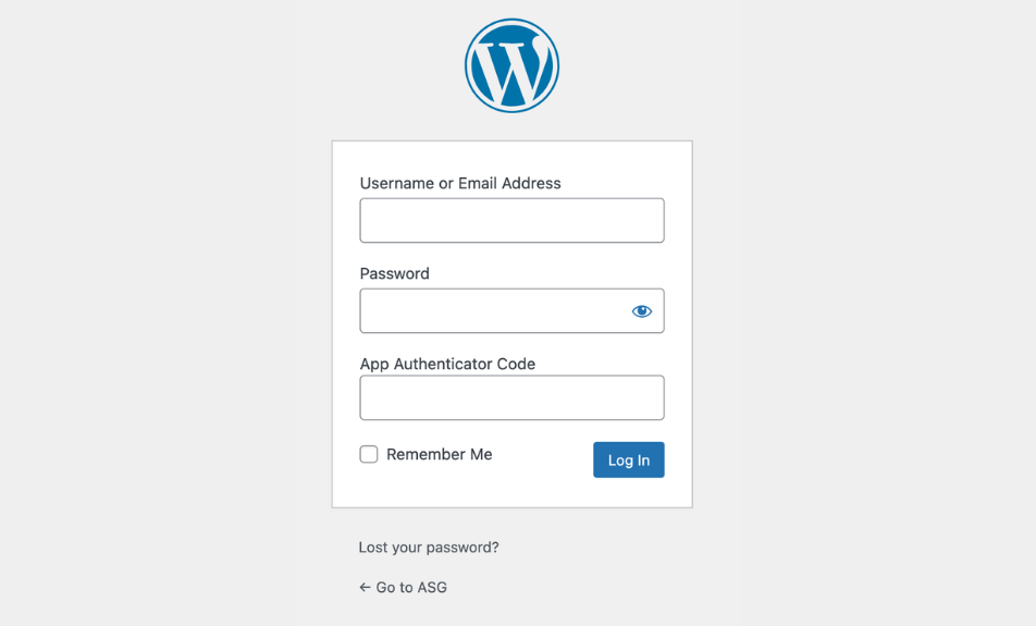 WordPress two-factor authentication on front end 